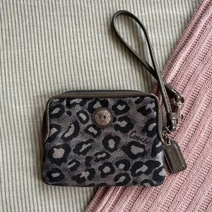 Vintage Coach Poppy Wallet Leopard Print